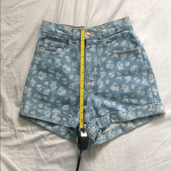 NWOT American Apparel floral jean shorts - Picture 14 of 15